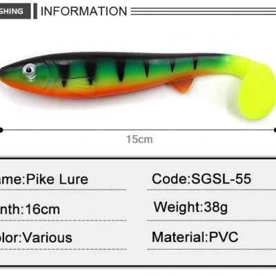16cm 38g TPE Pike Soft Lure