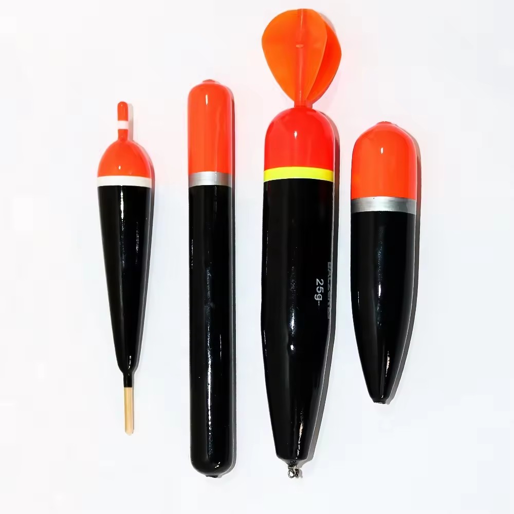 Wood Black Orange Mix Color Balsa Fishing Floats