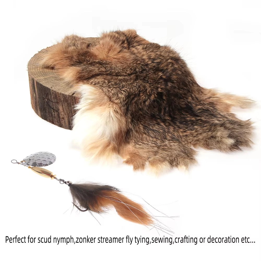 Real Hare Fur Natural Rabbit Skin Fly Tying Material