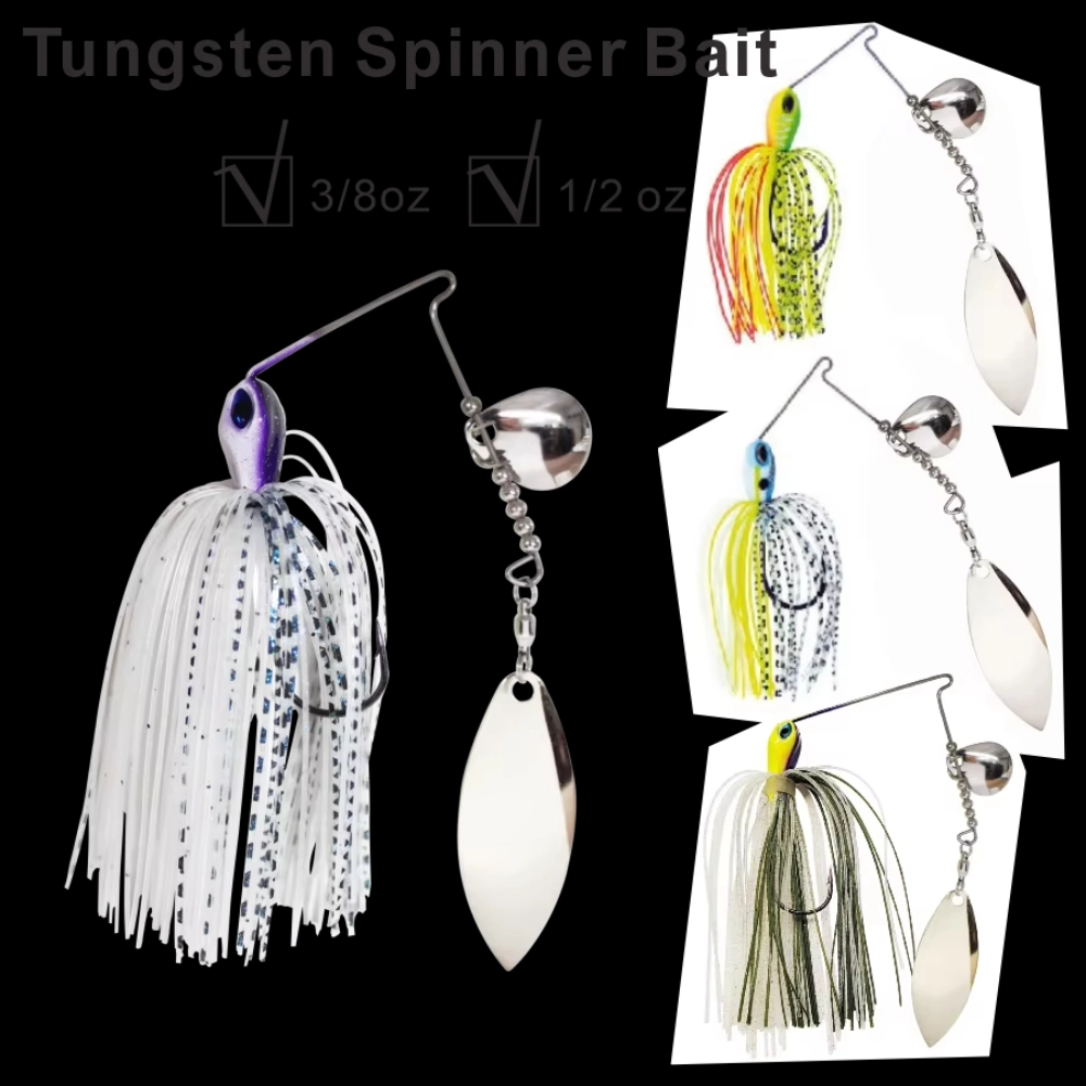 Spinner Bait Jig Tungsten Bass Jig with Willow Leaf Blade