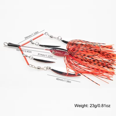 Spinner Bait for Fishing Bass 14.5cm 23g