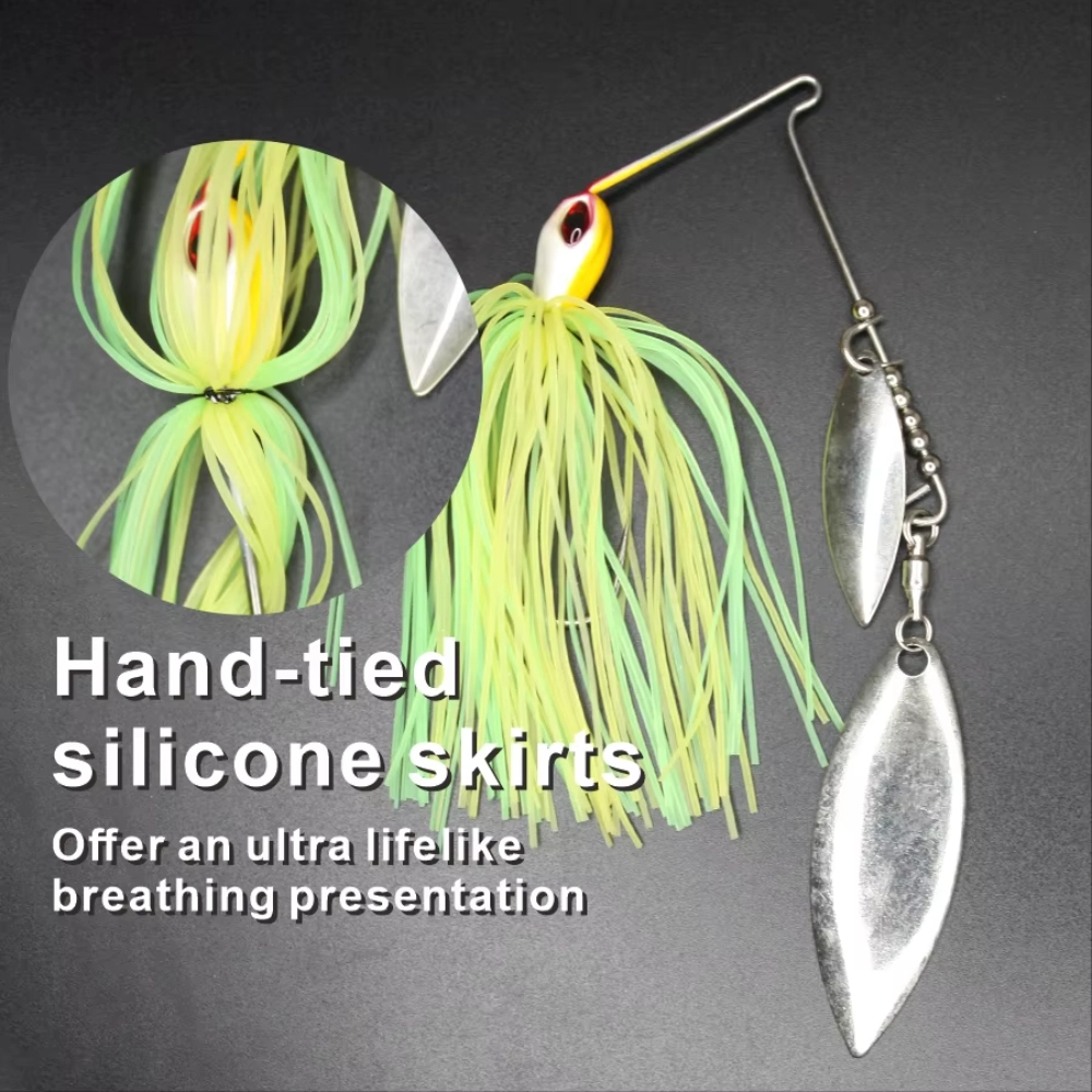 Spinner Bait Jig Tungsten Bass Jig with Willow Leaf Blade