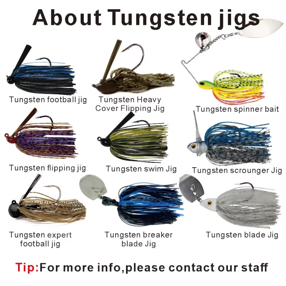 Spinner Bait Jig Tungsten Bass Jig with Willow Leaf Blade