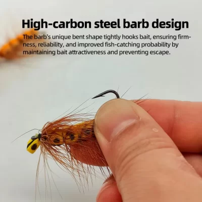 Dry Fly Lure Foam Floating Caterpillar Fly Hook