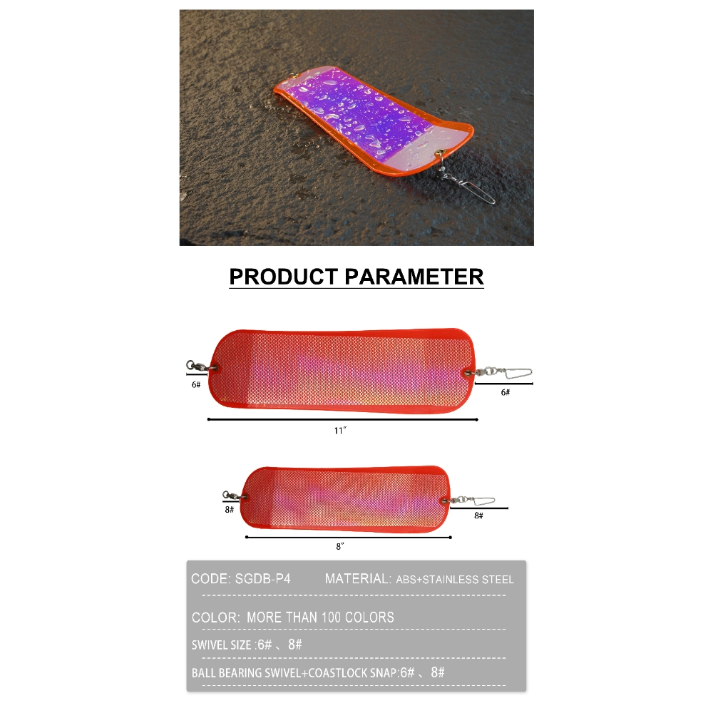 UV Plated Diving Plate Salmon Flasher Trolling Flasher Fishing Spoon