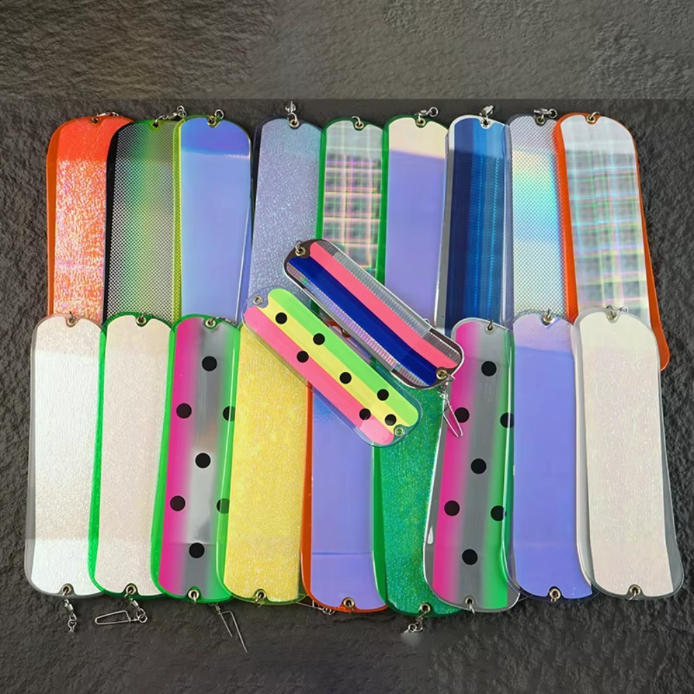 UV Plated Diving Plate Salmon Flasher Trolling Flasher Fishing Spoon